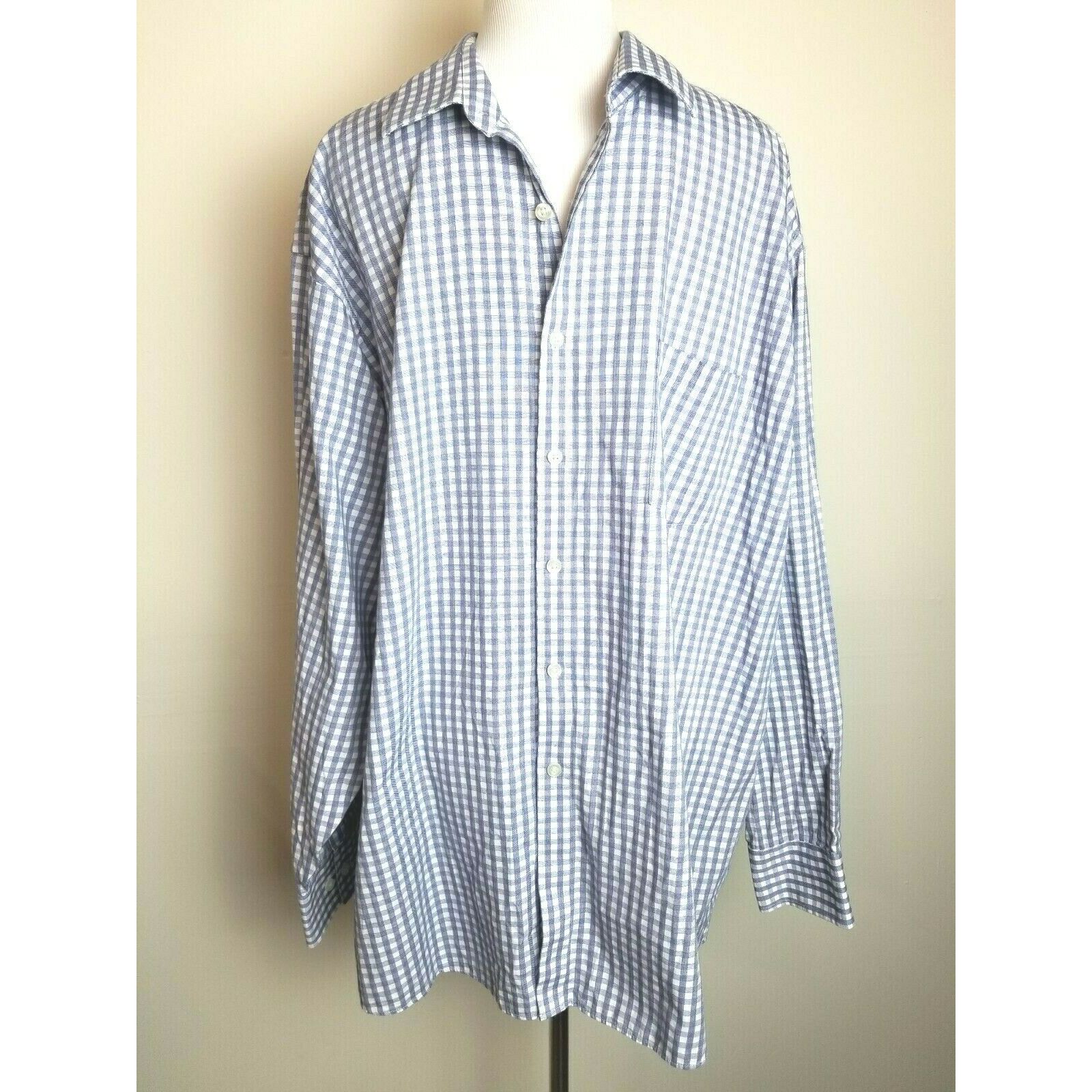 Michael Kors Big Fit Buttondown Shirt 18 1/2 Blue